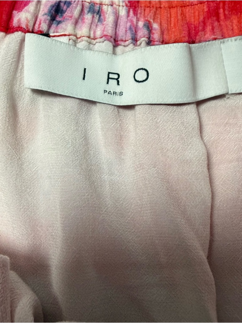 IRO Paris Andri Red Pink Ruffled Floral Tiered Mini Skirt - Picture 5 of 7